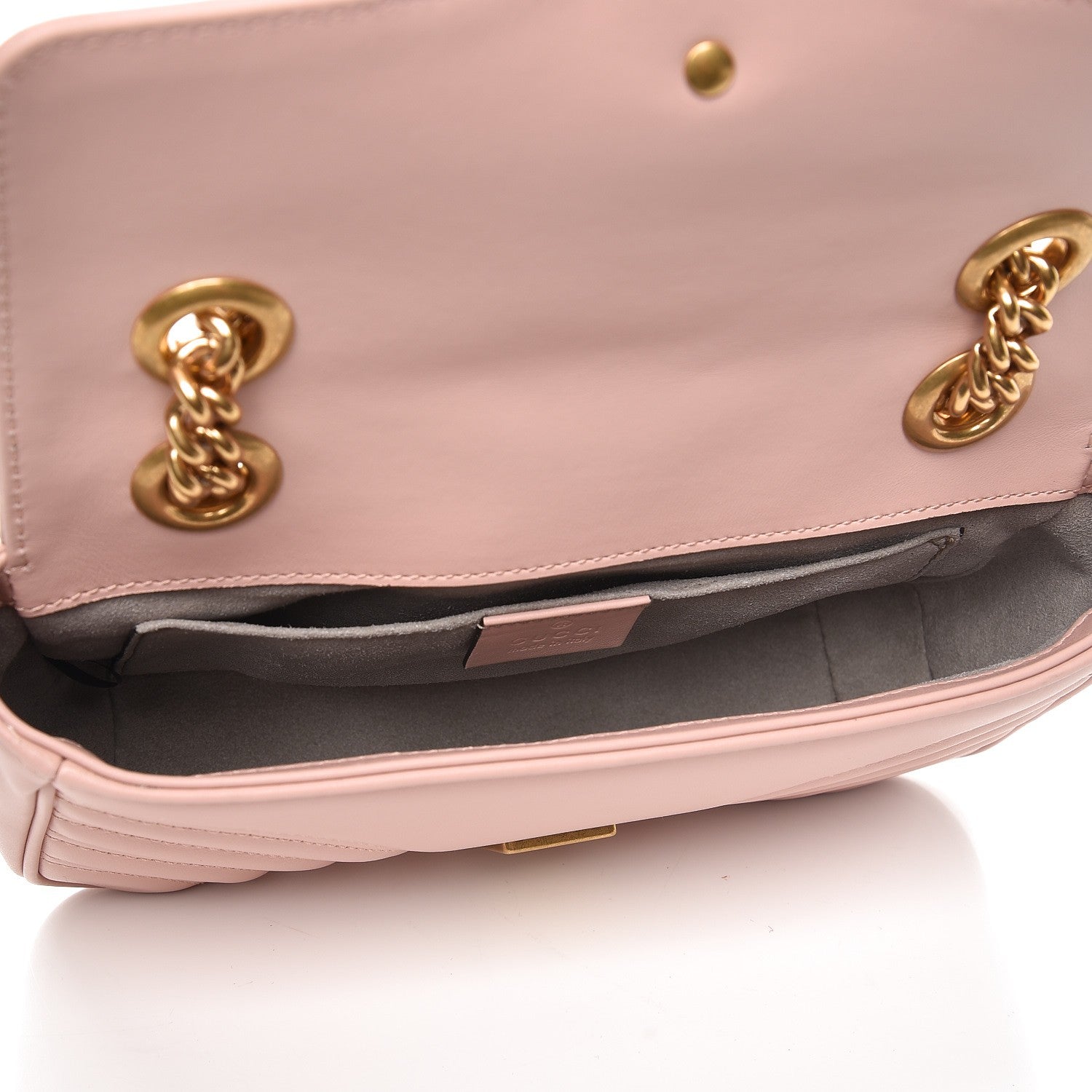 Gucci Calfskin Matelasse Mini GG Marmont Shoulder Bag Perfect Pink 5 of 8