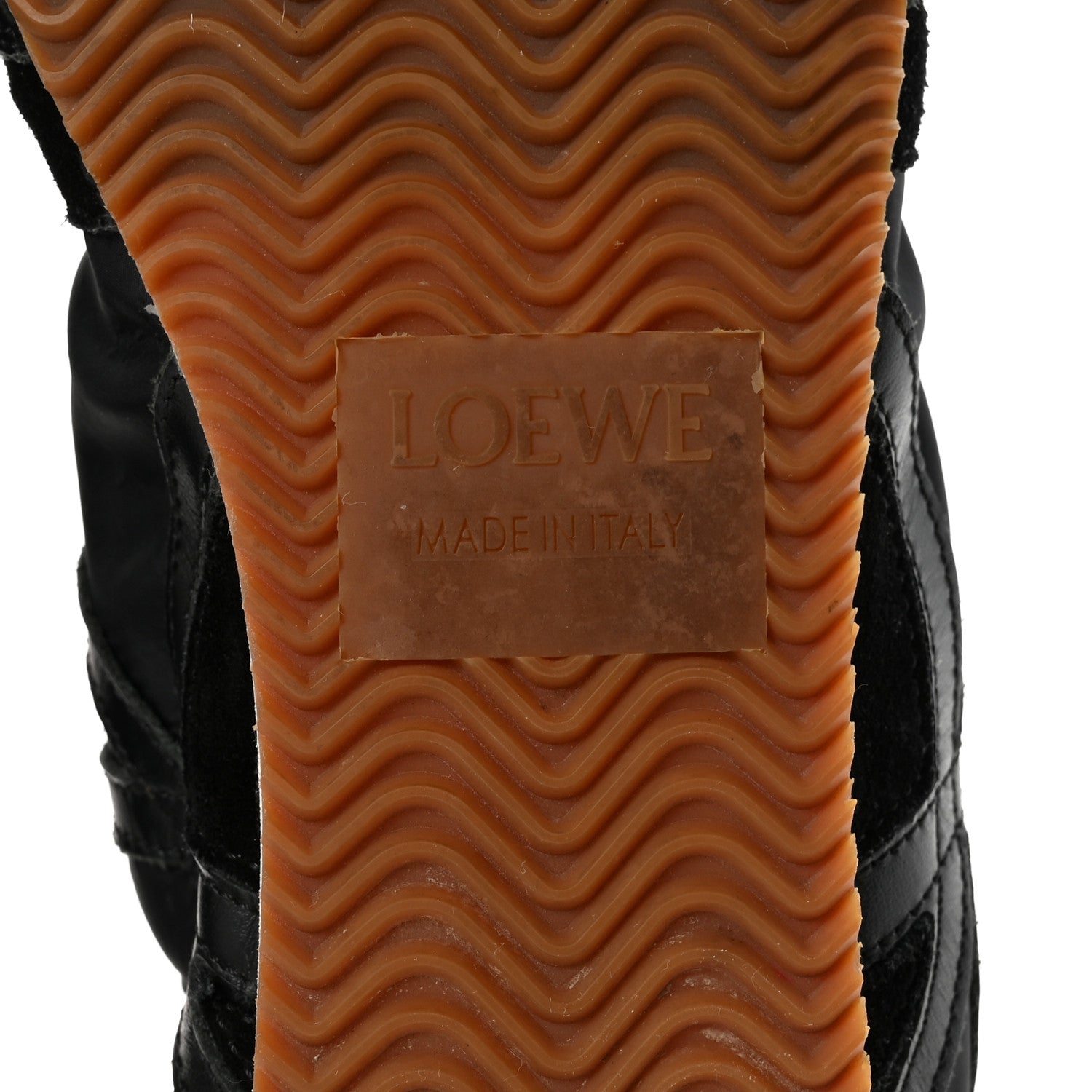 Loewe Nylon Suede Ballet Runner Sneakers  38 Black 7 of 9