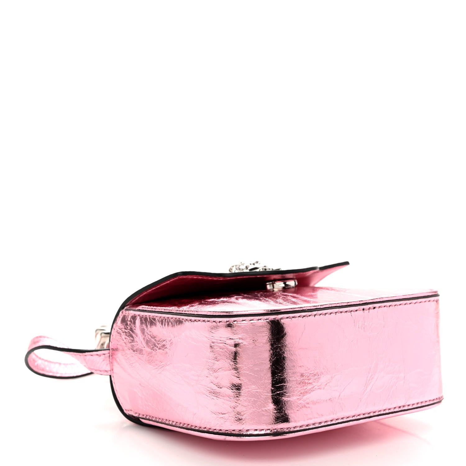 Versace Metallic Crackled Lambskin Mini La Medusa Bag Pink 4 of 11
