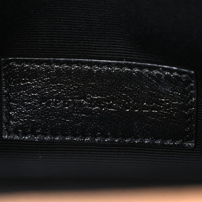 Saint Laurent Grain De Poudre Matelasse Chevron Monogram Cassandre Flap Pouch Natural Dark 7 of 7