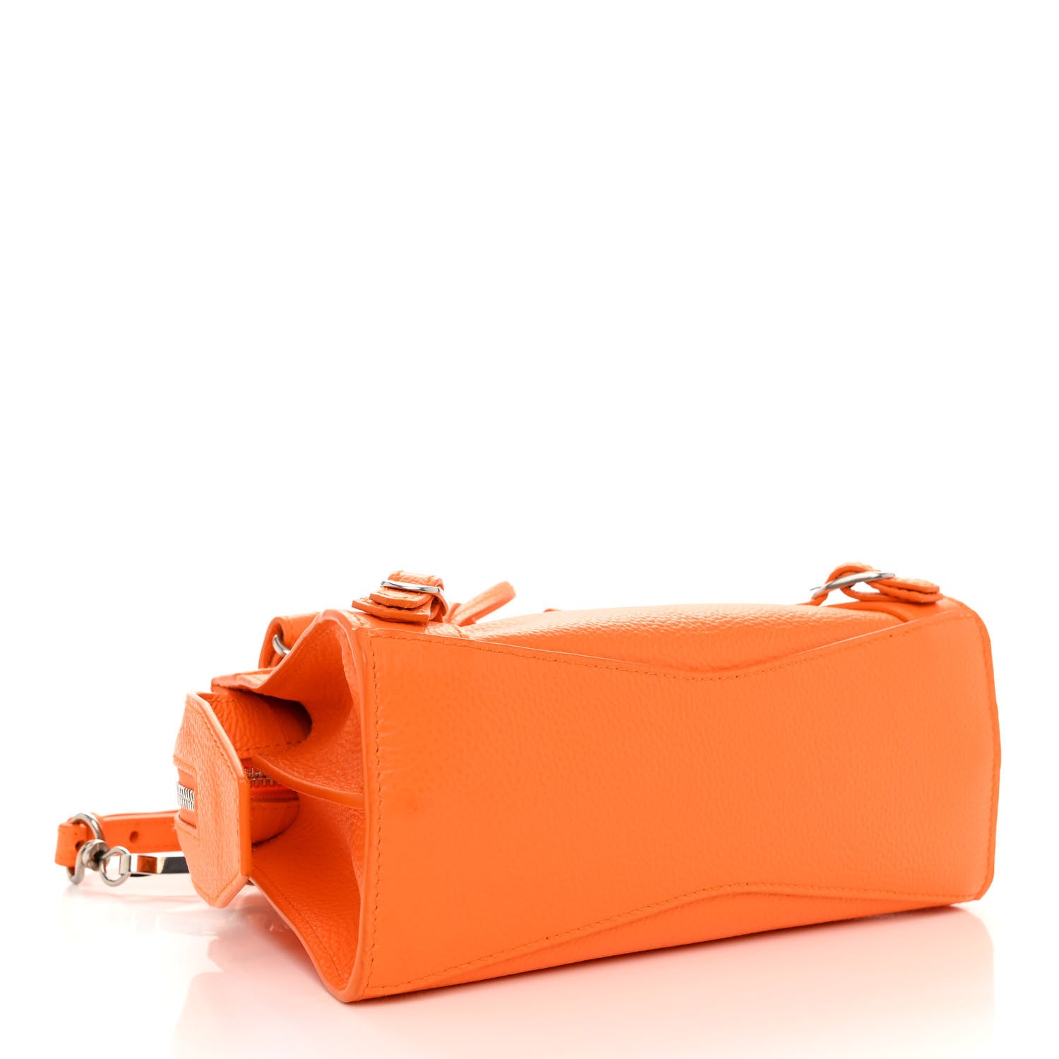 Balenciaga Grained Calfskin Neo Classic Silver Hardware Mini City Pop Orange 4 of 9