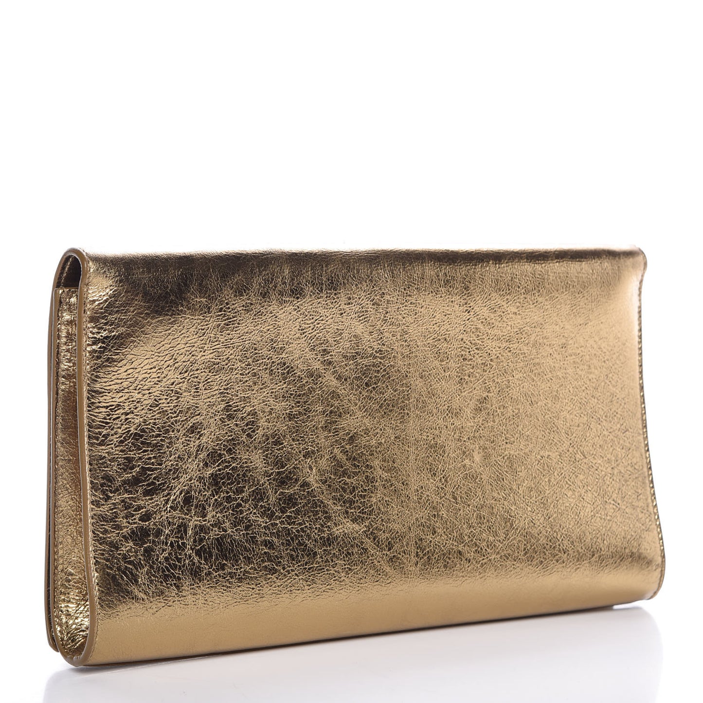 Metallic Calfskin Monogram Large Belle De Jour Clutch Gold