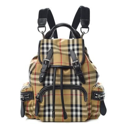 Burberry Vintage Check Small Rucksack Backpack Black 1 of 10