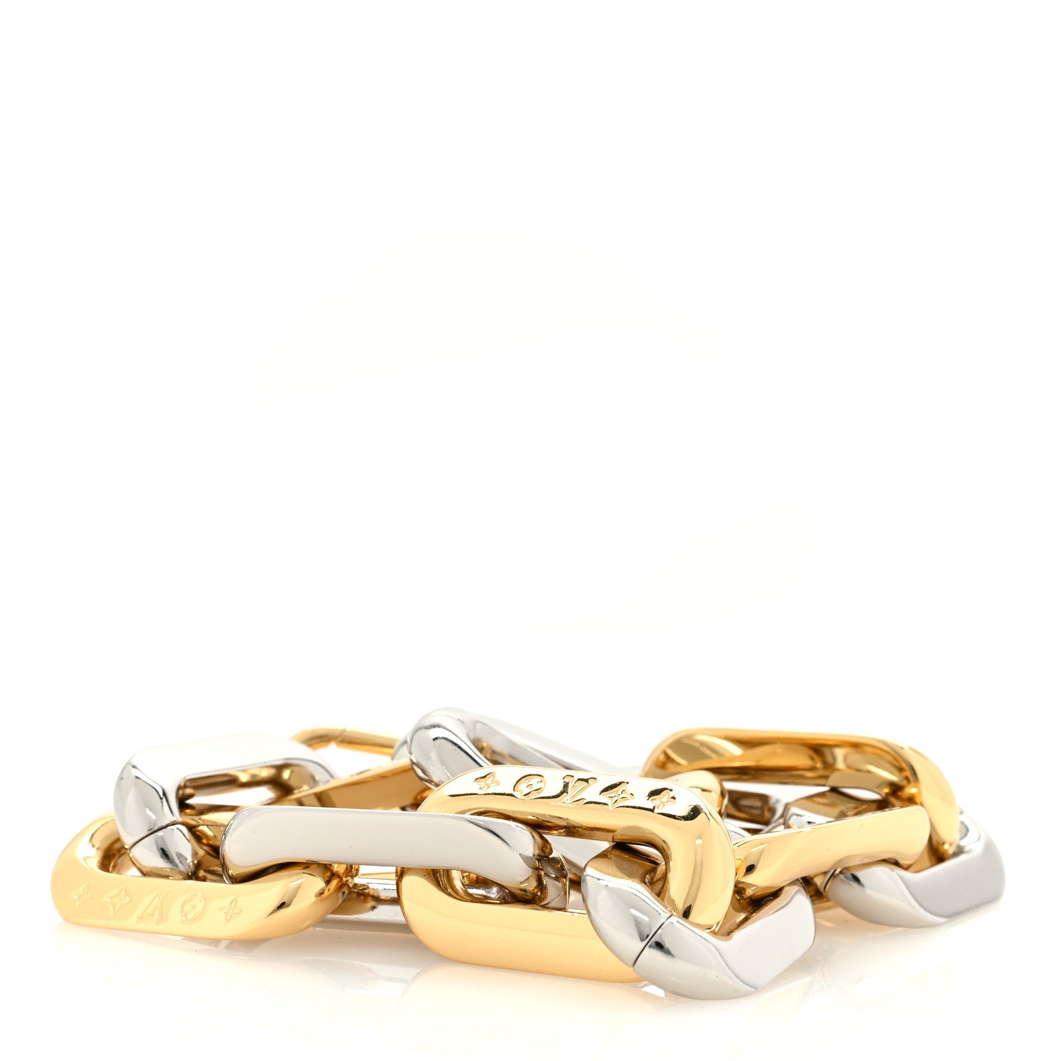 Louis Vuitton Metal Coussin Chain Strap Silver Gold 2 of 4