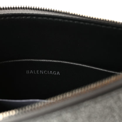 Balenciaga Glitter Calfskin Logo Everyday Pouch M Silver 6 of 6