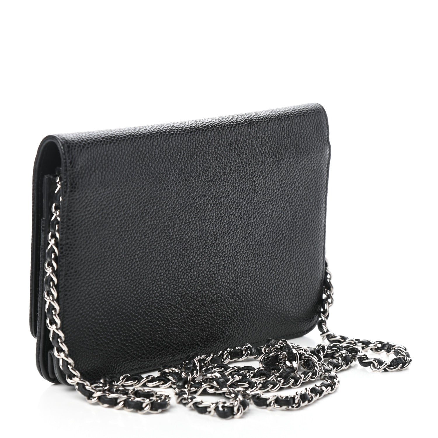 Chanel Caviar Timeless CC Wallet On Chain WOC Black 3 of 10