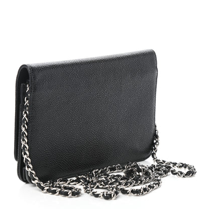 Chanel Caviar Timeless CC Wallet On Chain WOC Black 3 of 10