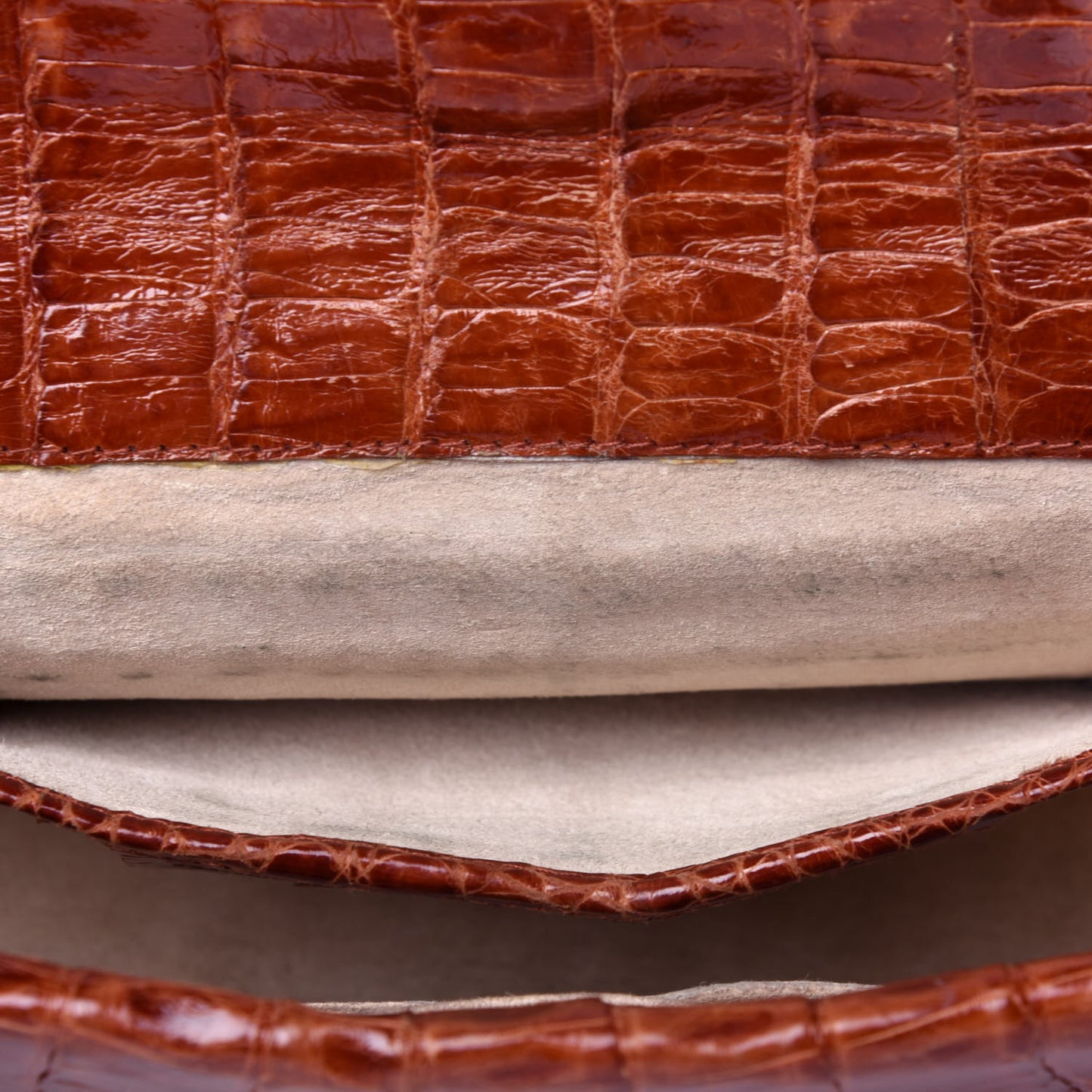 Crocodile Clutch Brown