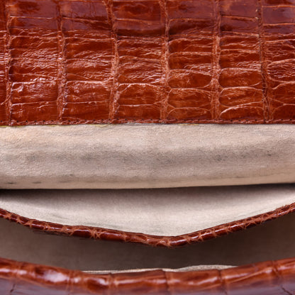 Nancy Gonzalez Crocodile Clutch Brown 10 of 11
