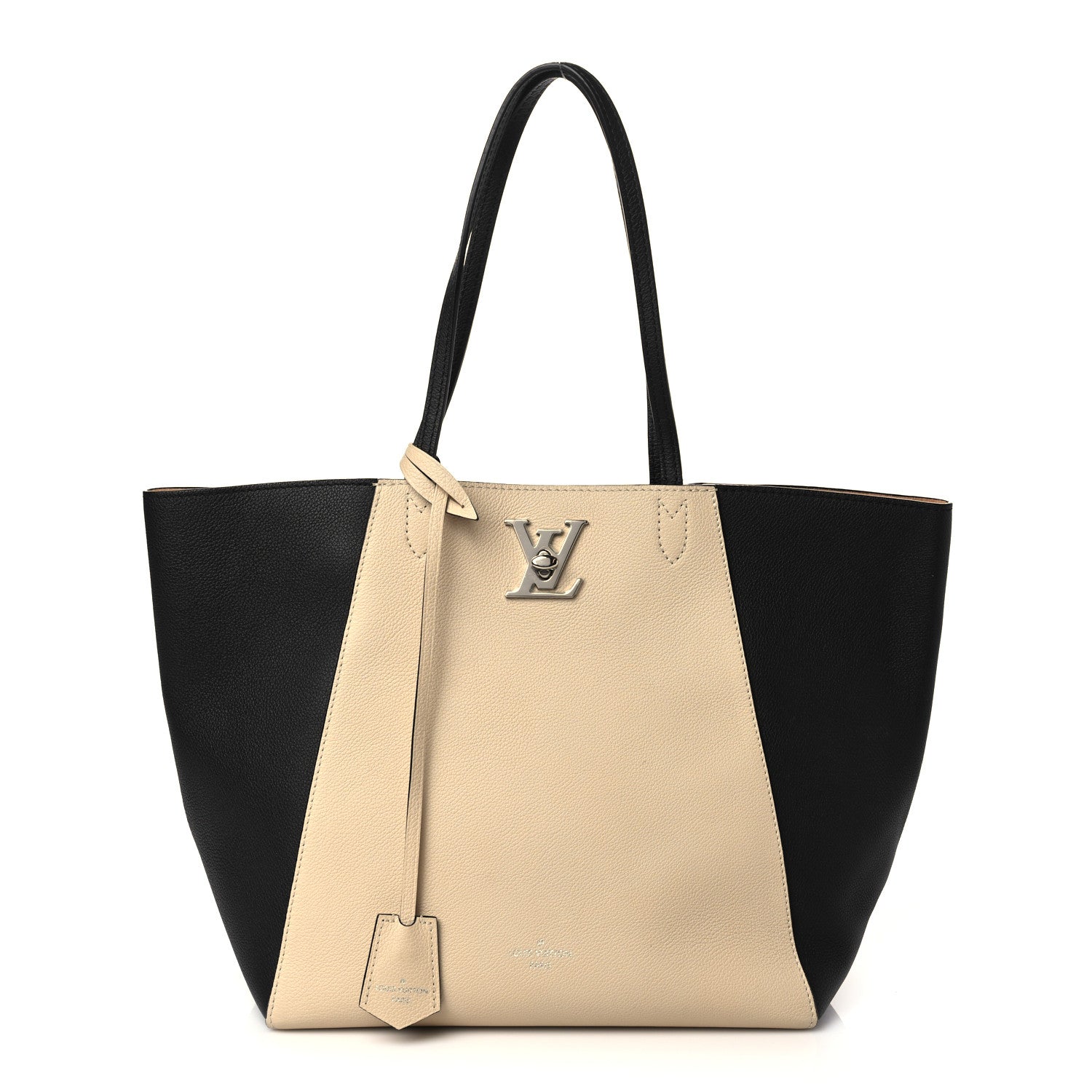 Louis Vuitton Calfskin Lockme Cabas Vanille Black 1 of 6