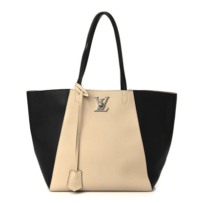 Louis Vuitton Calfskin Lockme Cabas Vanille Black 1 of 6