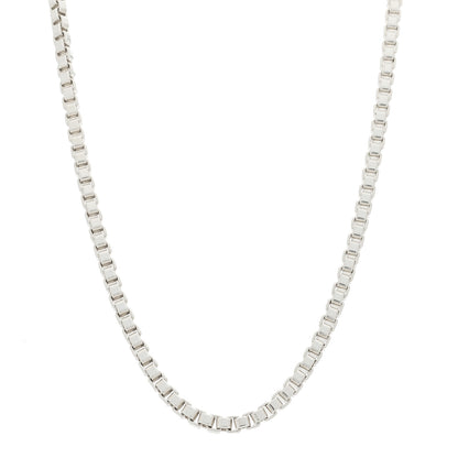 Tiffany Sterling Silver 4mm Venetian Link Necklace 1 of 5