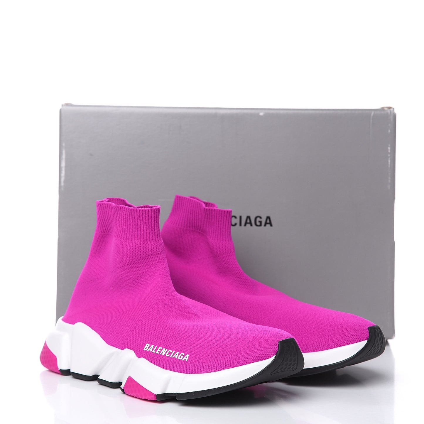 Neoprene Knit Womens Speed Sneakers 38 Fuchsia