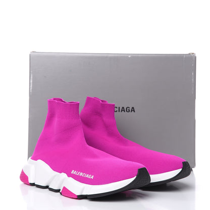 Balenciaga Neoprene Knit Womens Speed Sneakers 38 Fuchsia 7 of 7