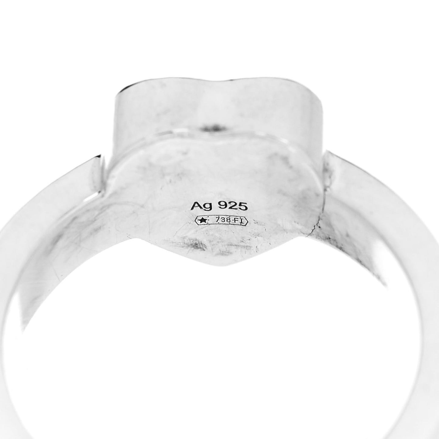 Sterling Silver Trademark Heart Ring 49 4.75