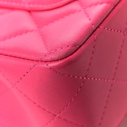 Chanel Lambskin Quilted Mini Rectangular Flap Pink 12 of 12