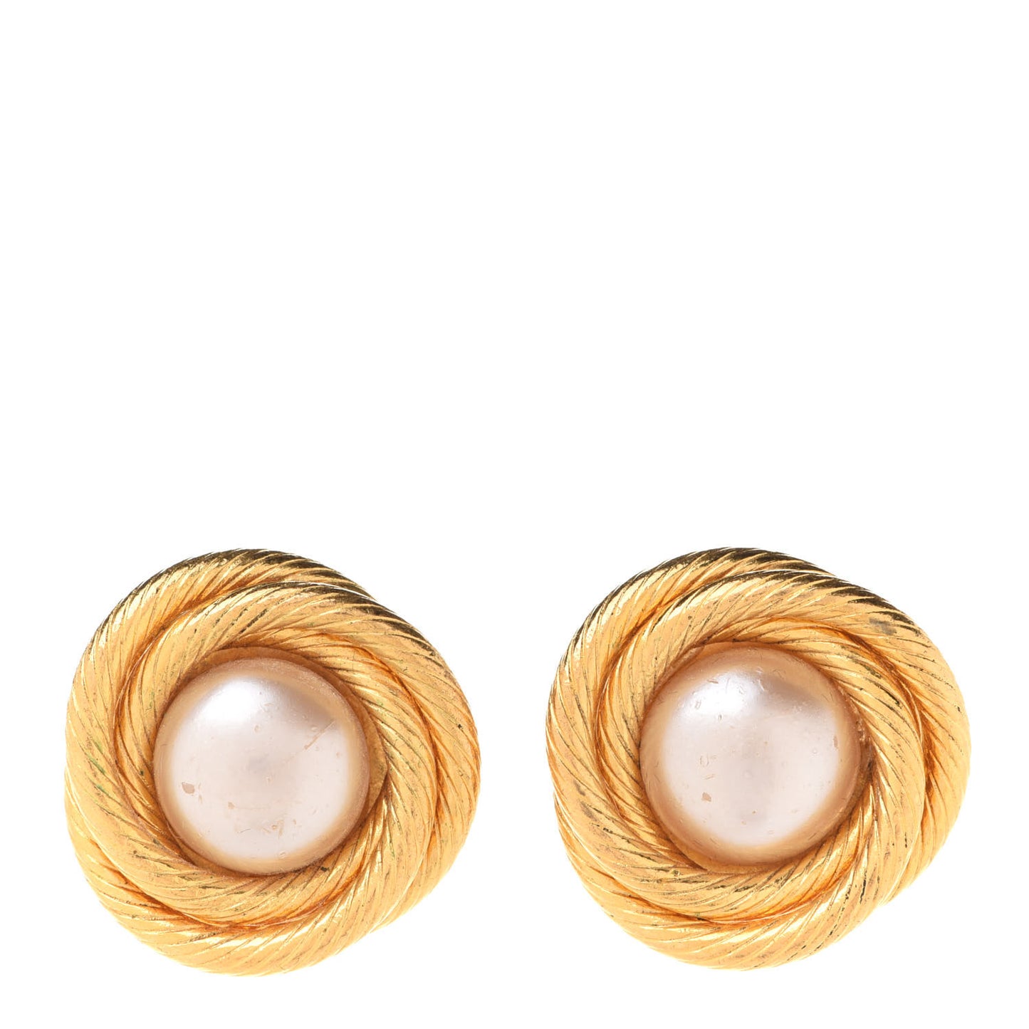 Pearl Clip On Earrings Gold