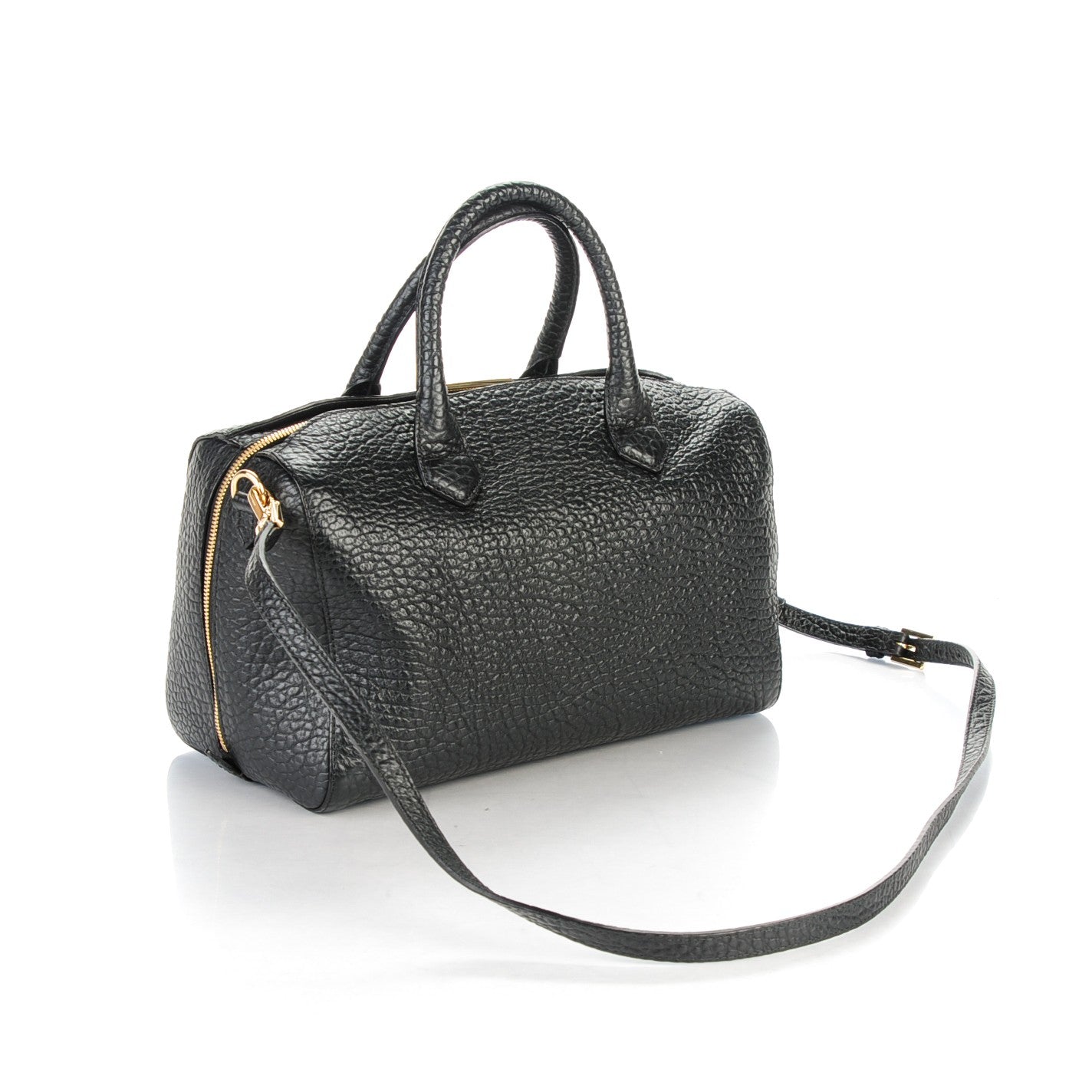 Burberry Heritage Grain Medium Alchester Bowling Bag Black 3 of 8