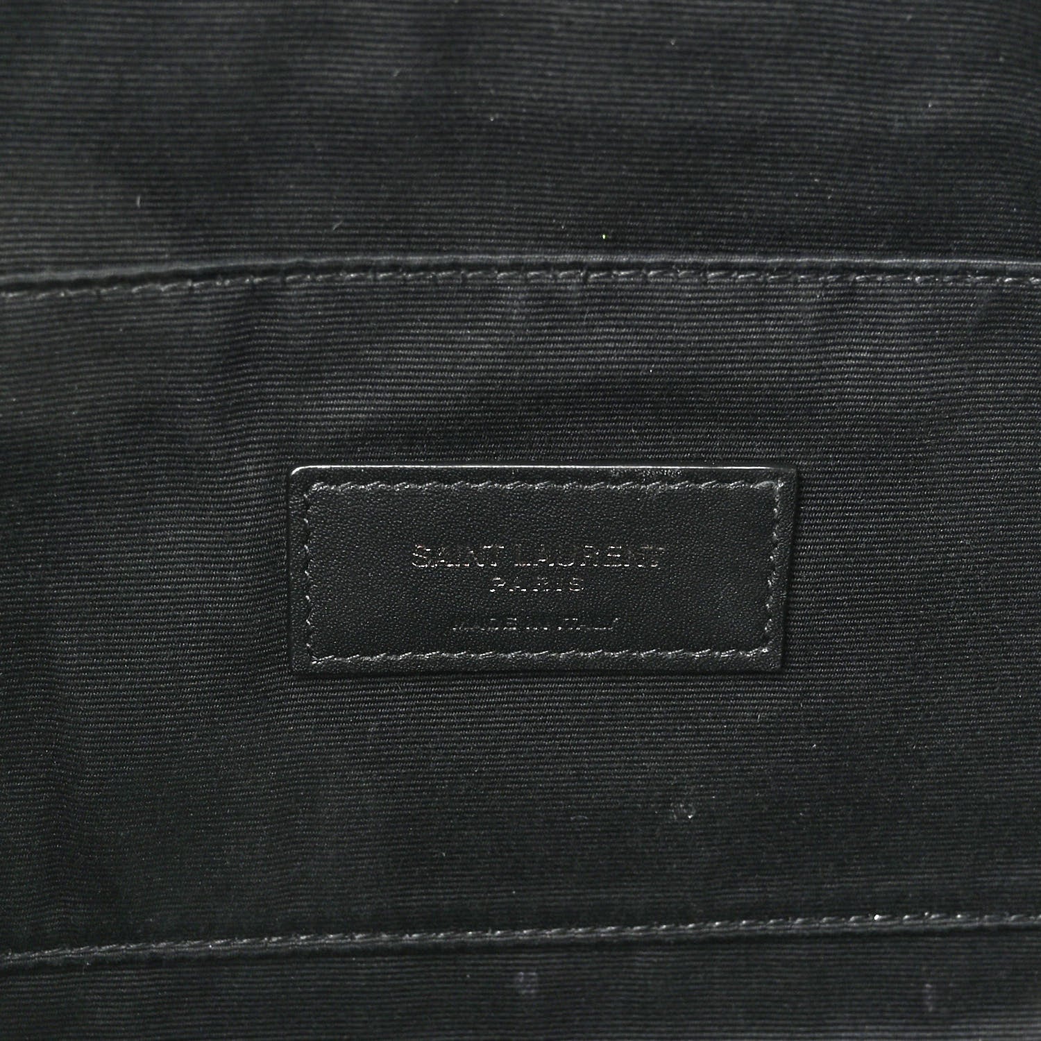 Saint Laurent Calfskin Crocodile Embossed Monogram Belt Bag Black 6 of 10