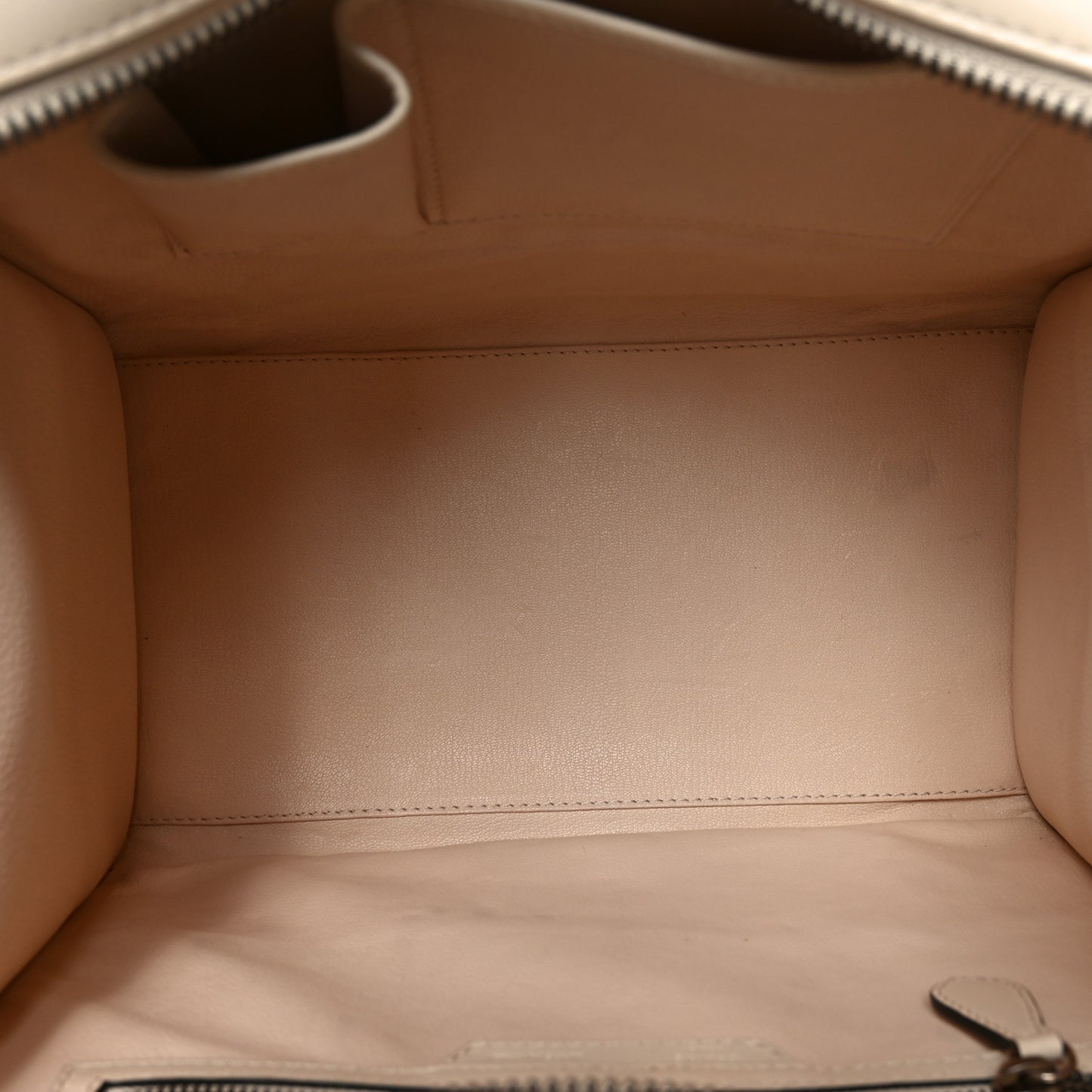 Smooth Calfskin Mini Luggage Cream