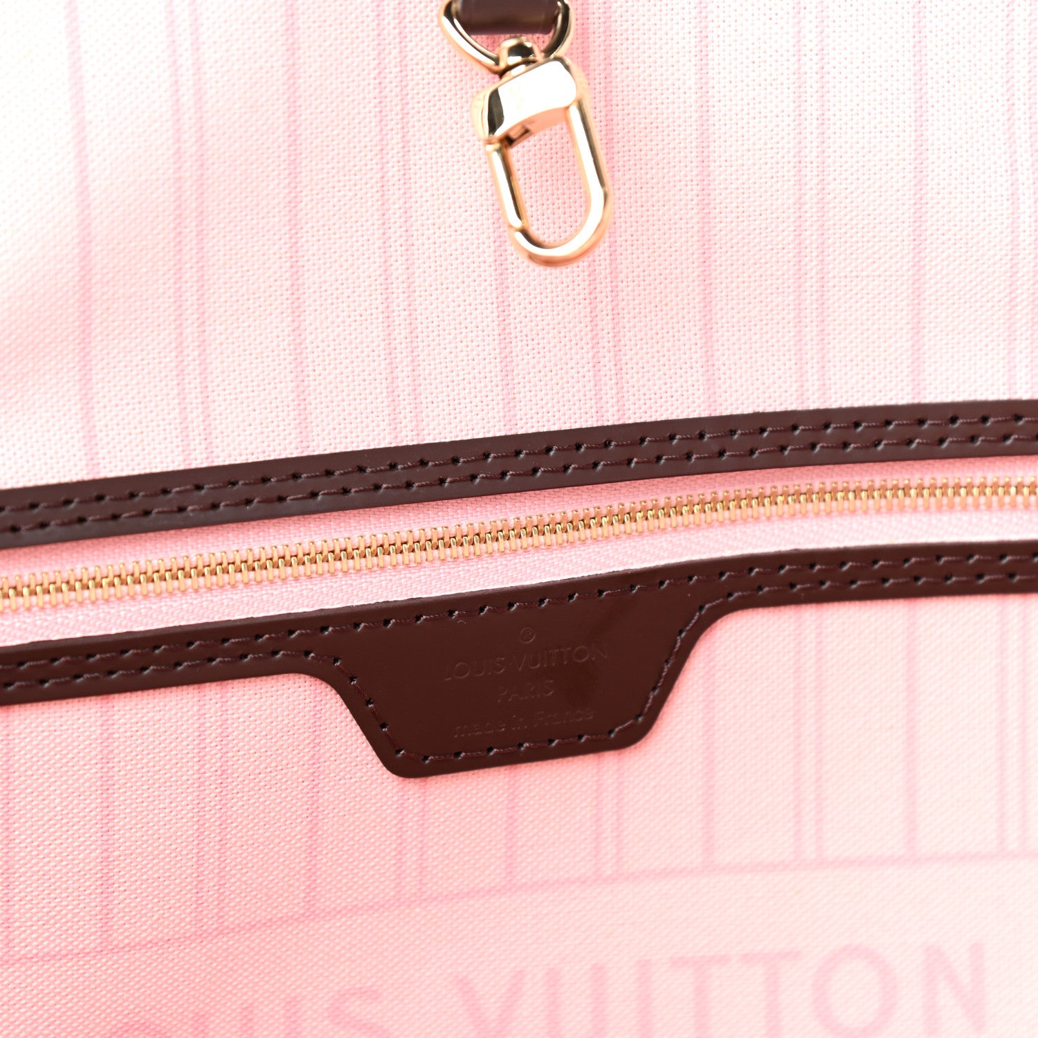 Louis Vuitton Damier Ebene Neo Neverfull MM Rose Ballerine 7 of 10