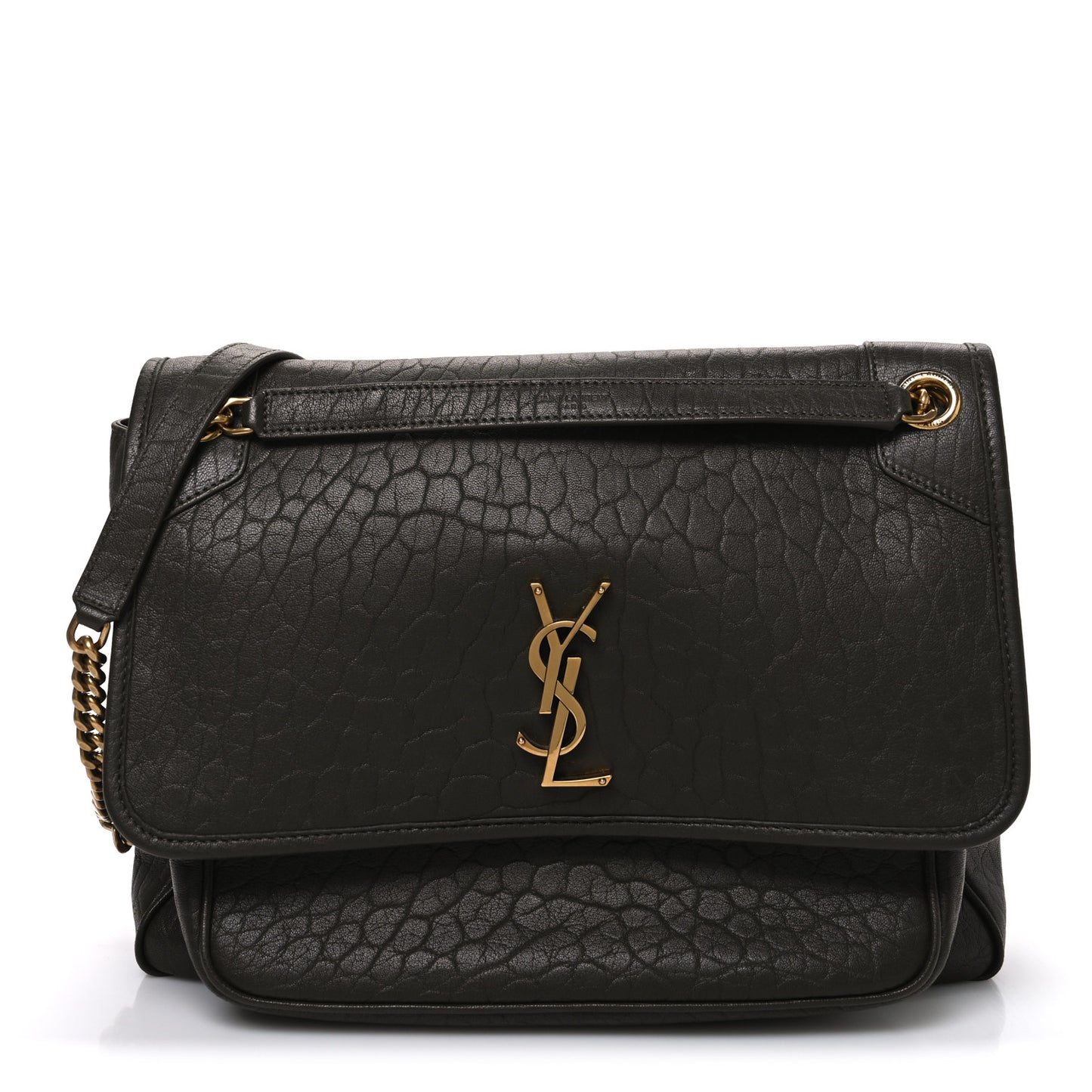 Grained Lambskin Monogram Large Niki Chain Satchel Light Musk