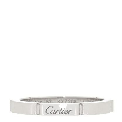 Cartier 18K White Gold 2.5mm Maillon Panthere Wedding Band Ring 57 8 1 of 4