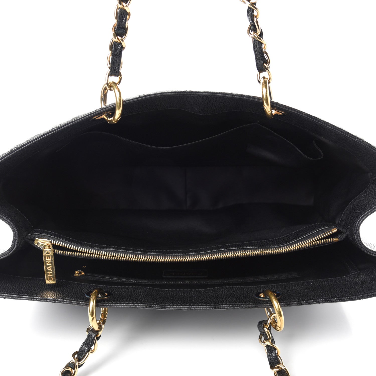 Chanel Caviar Quilted XL Grand Shopping Tote GST Black 5 of 10