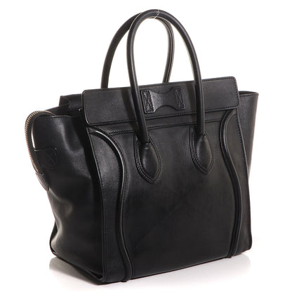 Celine Smooth Calfskin Mini Luggage Black 3 of 8