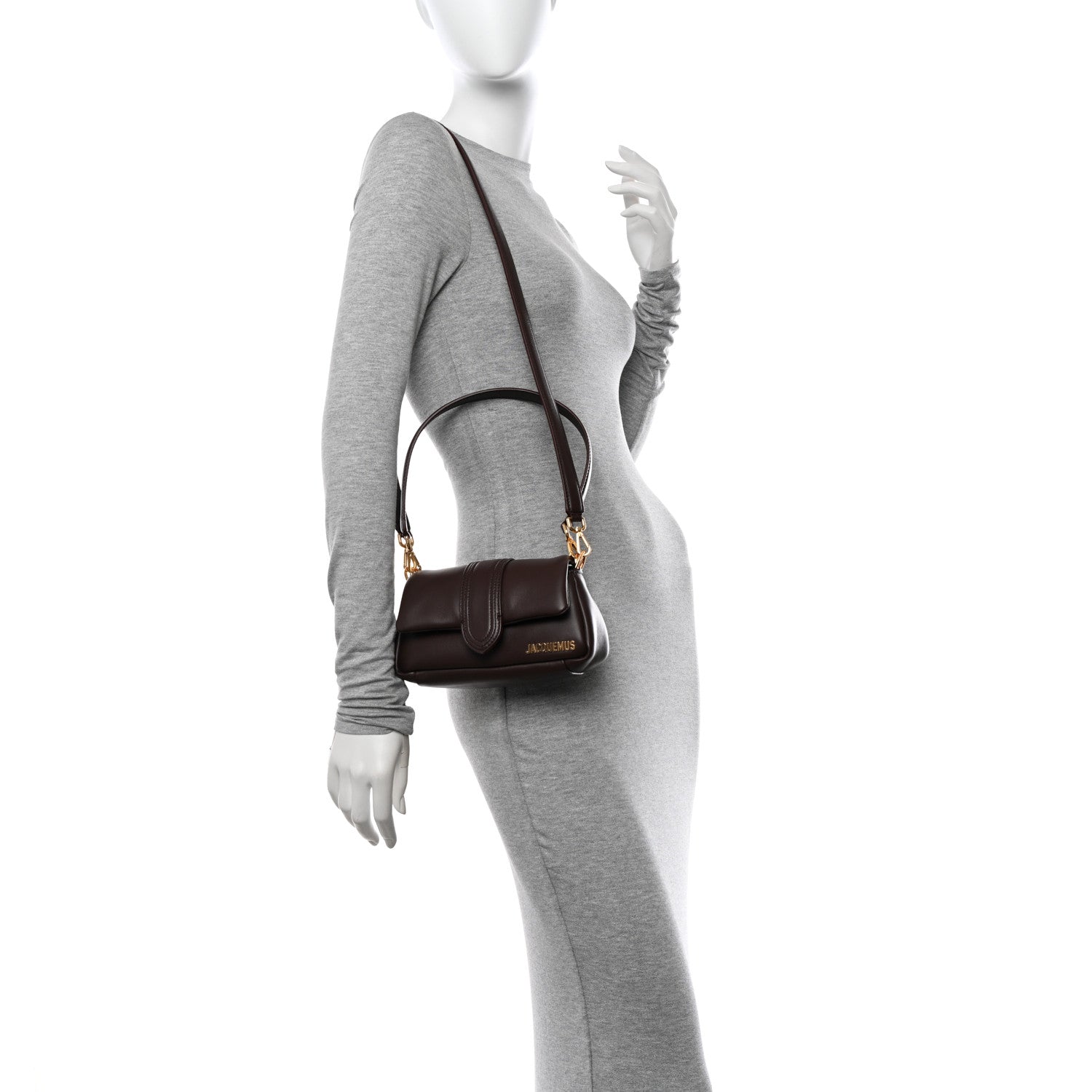 Jacquemus Padded Lambskin Le Petit Bambimou Dark Brown 2 of 9