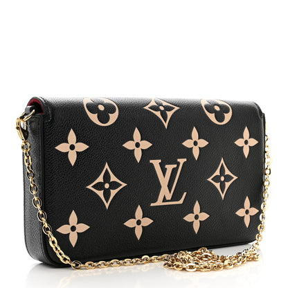 Louis Vuitton Empreinte Monogram Giant Felicie Pochette Black Beige 3 of 10
