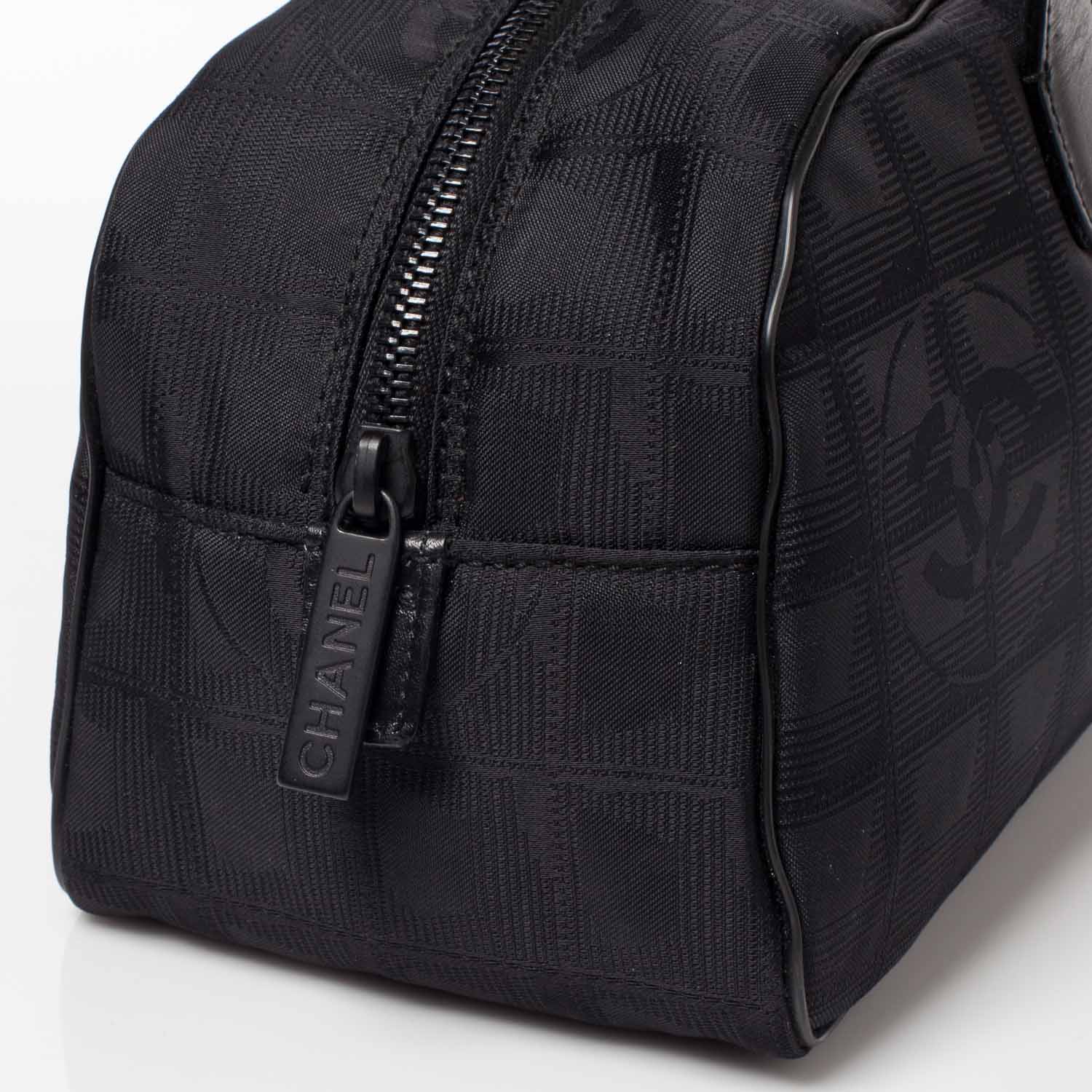 Chanel Nylon Travel Bowler Black 6 of 10