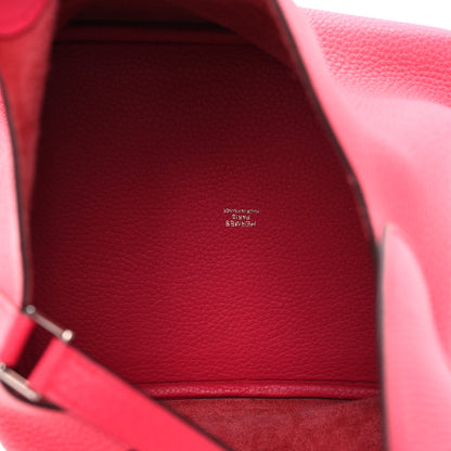 Hermes Taurillon Clemence Picotin Lock 22 MM Rose Extreme 5 of 12