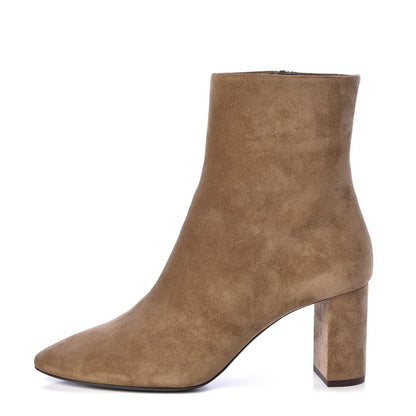 Saint Laurent Suede Loulou Ankle 70 Zip Boot 42 New Sigaro 1 of 10