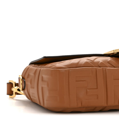 Fendi Nappa FF 1974 Embossed Baguette Brandy 9 of 12
