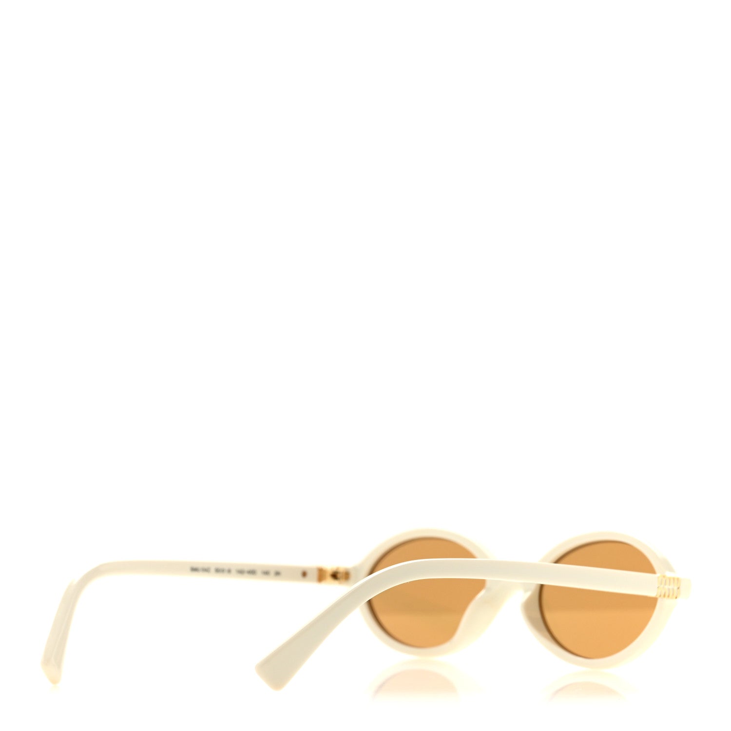 Miu Miu Acetate Oval Regard Sunglasses SMU04Z White 4 of 8