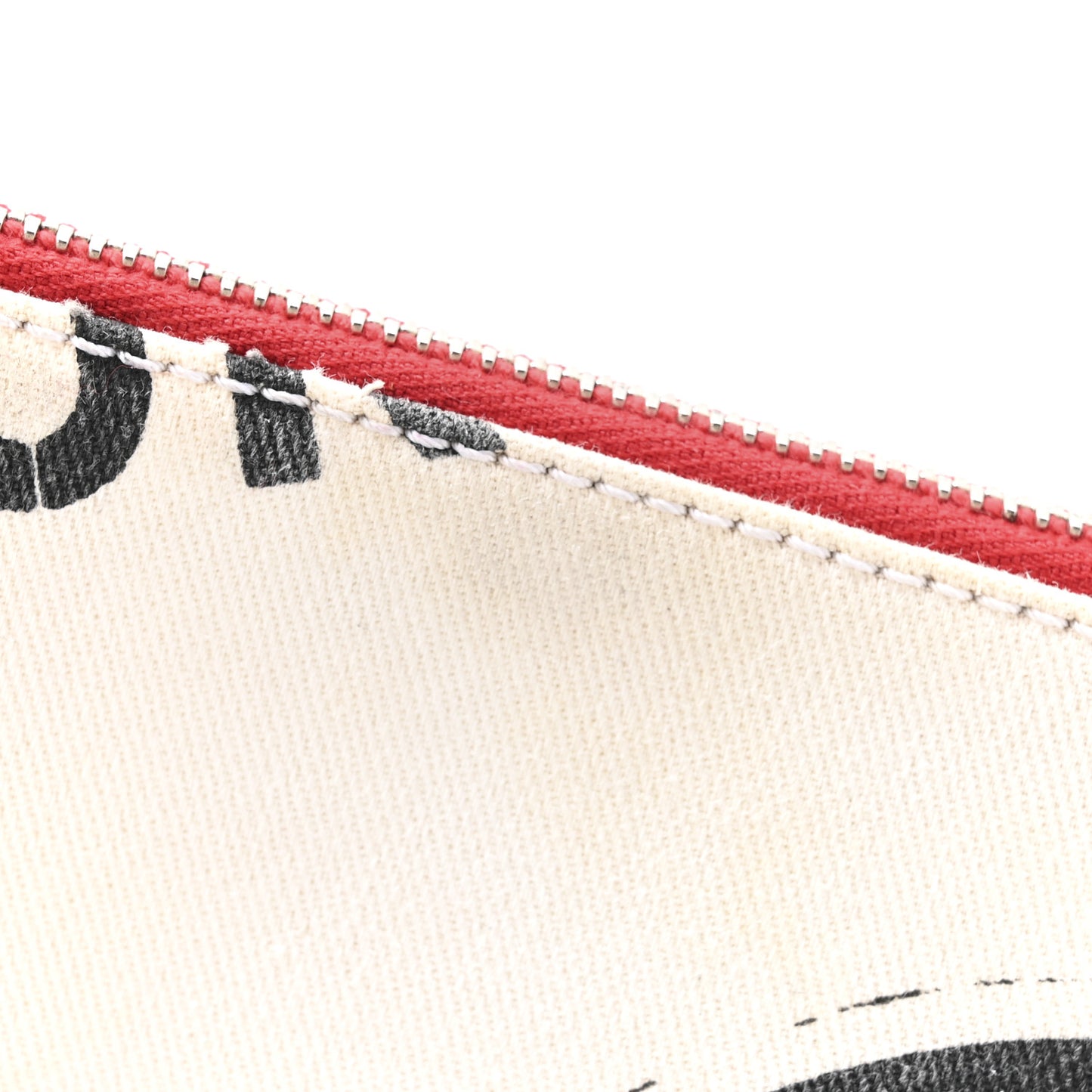 Canvas Hardcore Mini Saddle Pochette White Red