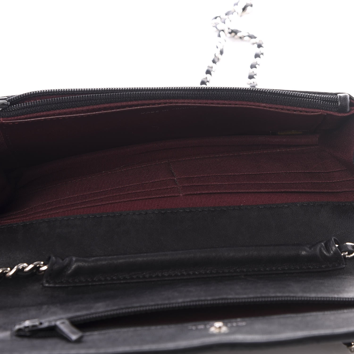 Chanel Lambskin Quilted Wallet On Chain WOC Black 4 of 11