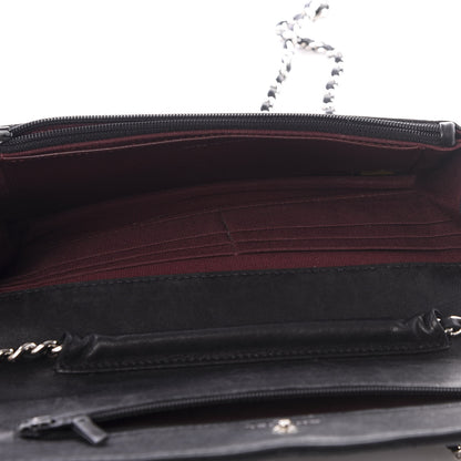Chanel Lambskin Quilted Wallet On Chain WOC Black 4 of 11