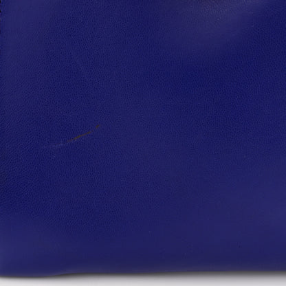 Versace Lambskin Palazzo Chain Evening Bag Blue 10 of 10