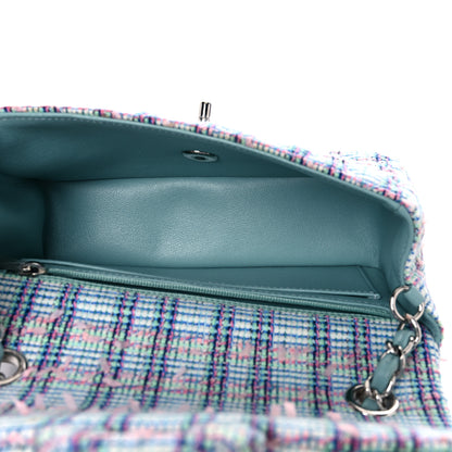 Chanel Tweed Quilted Mini Rectangular Flap Blue 5 of 9