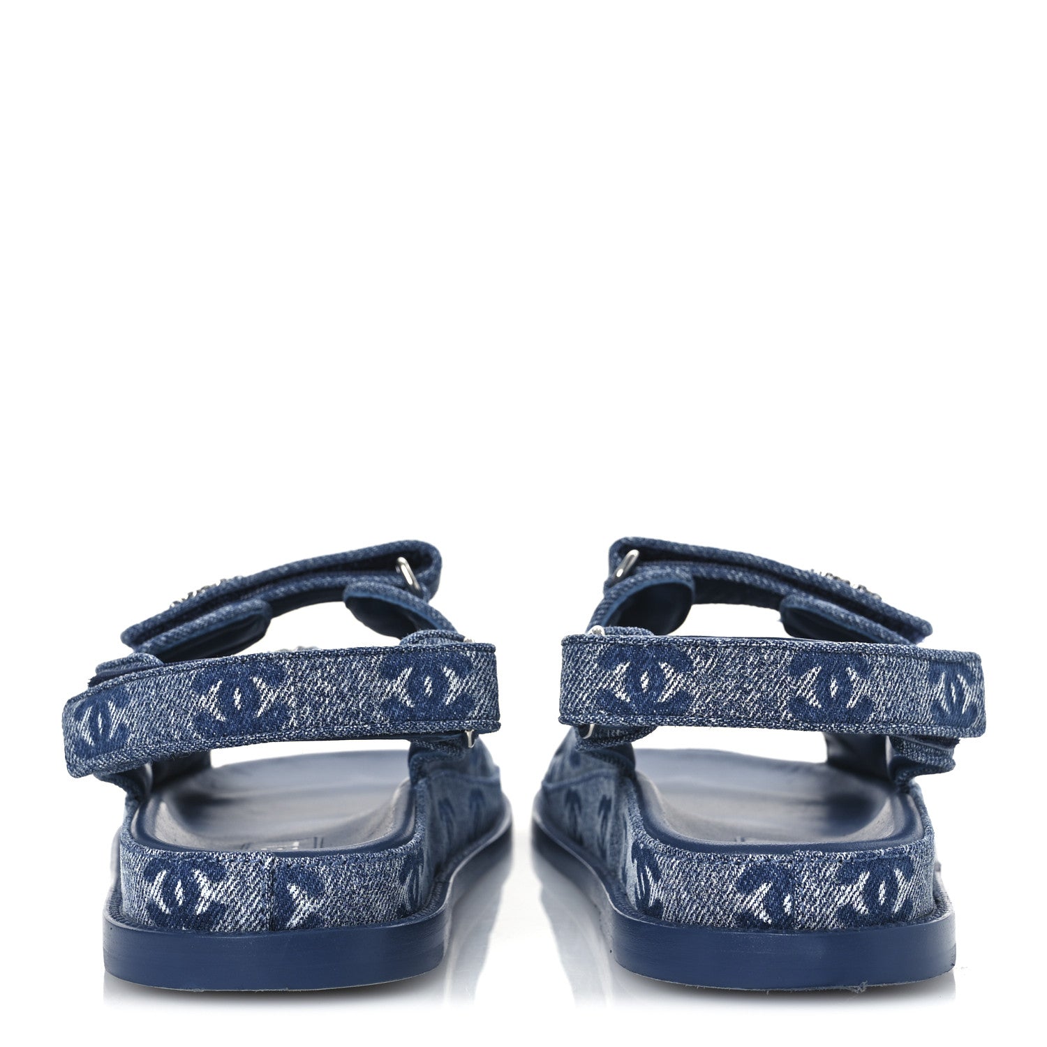 Chanel Denim CC Dad Sandals 39 Blue 6 of 13