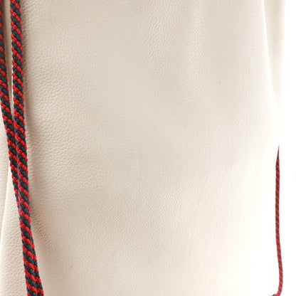Gucci Calfskin Logo Drawstring Backpack Mystic White 10 of 12