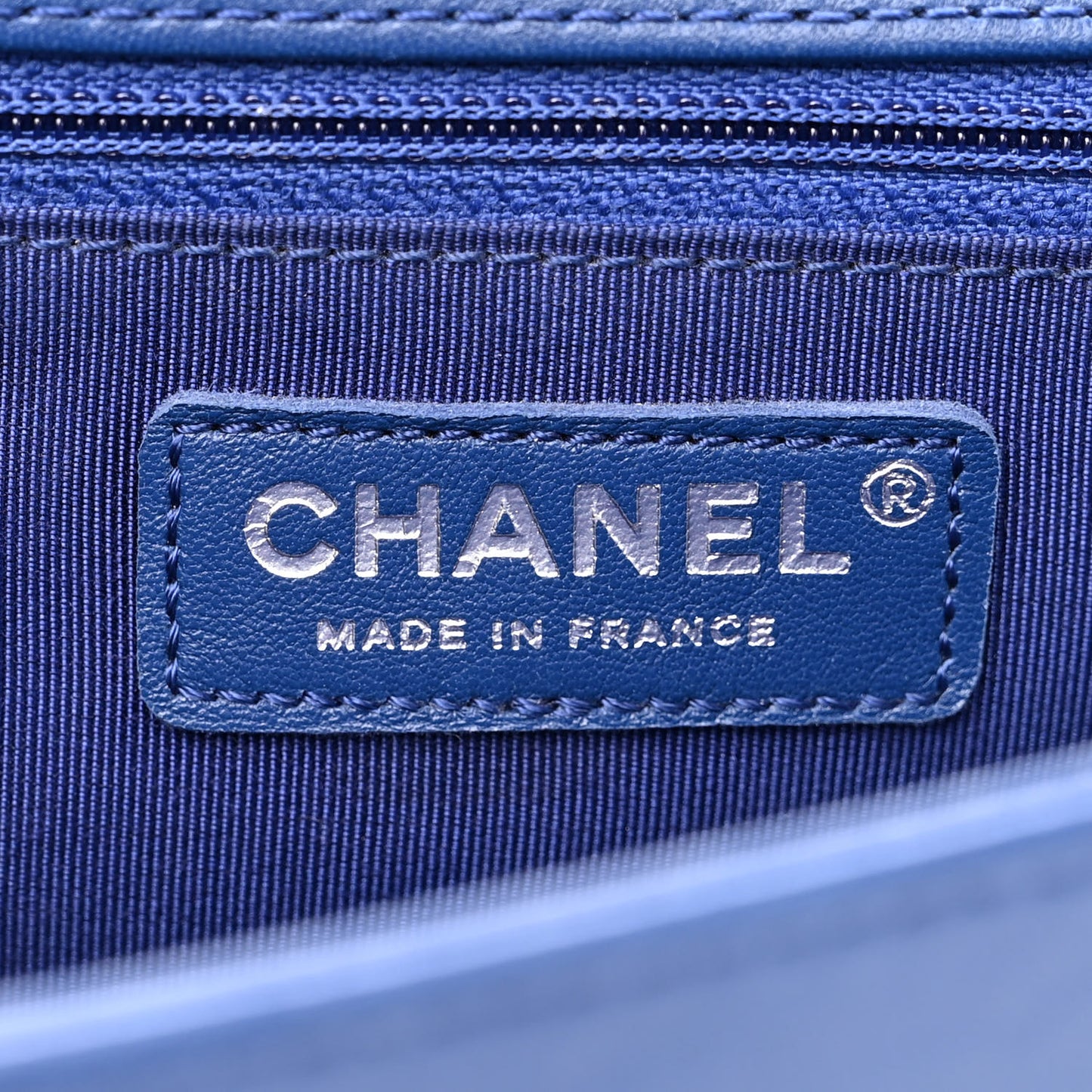 Lambskin Quilted New Medium Boy Flap Blue