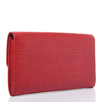 Louis Vuitton Epi Sarah Wallet Castillan Red 3 of 22
