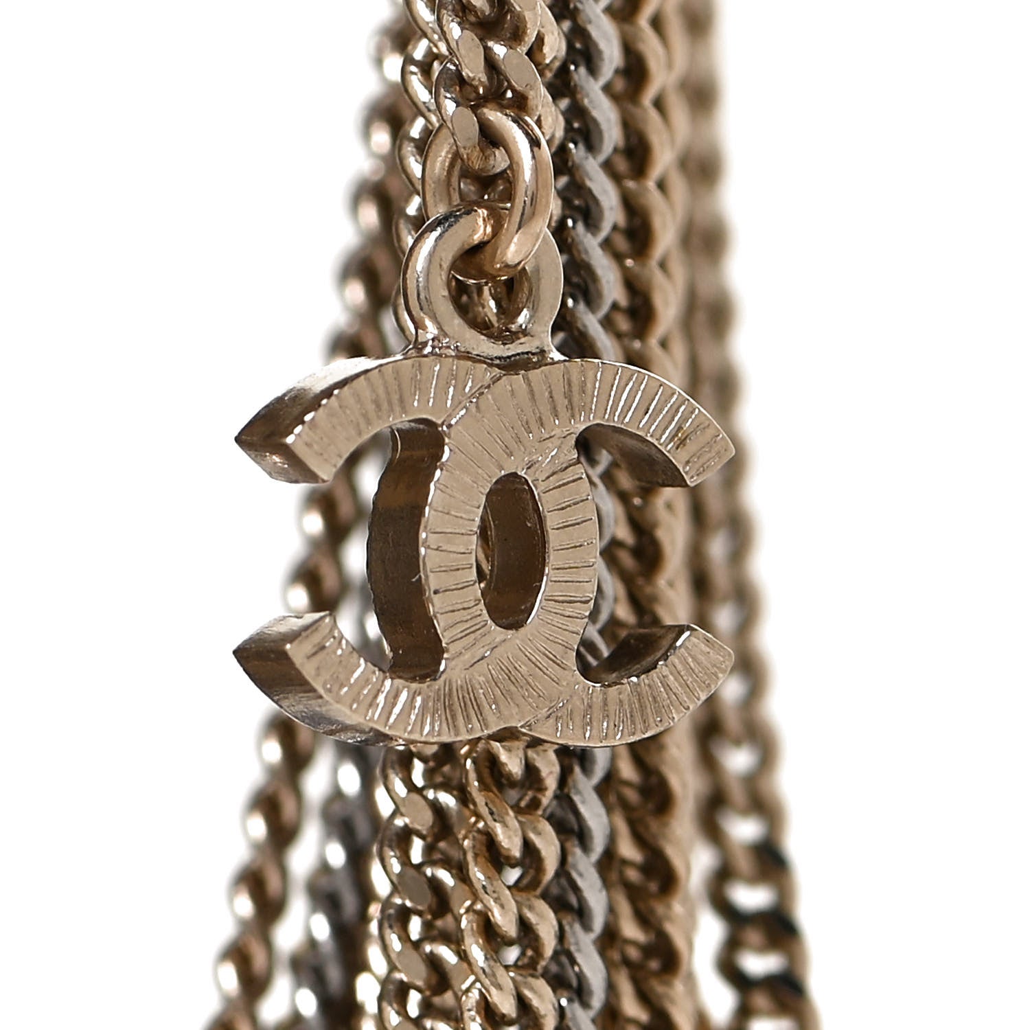 Chanel Chain CC Hoop Earrings Gold 5 of 7