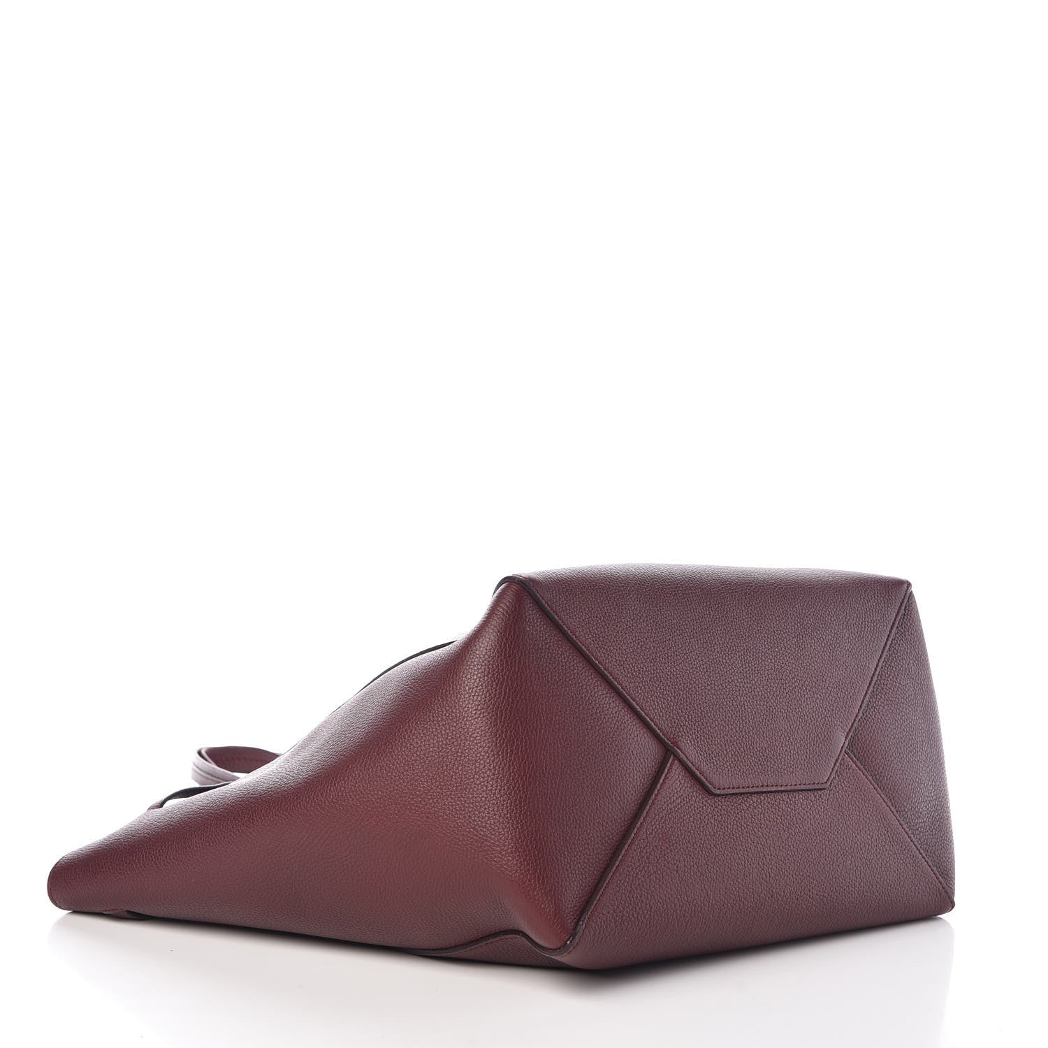 Celine Soft Grained Calfskin Small Belt Cabas Phantom Burgundy 4 of 11