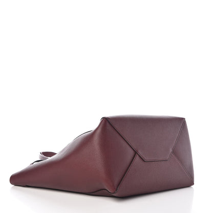 Celine Soft Grained Calfskin Small Belt Cabas Phantom Burgundy 4 of 11