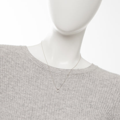 Tiffany Platinum Diamond Letters C Pendant Necklace 2 of 5