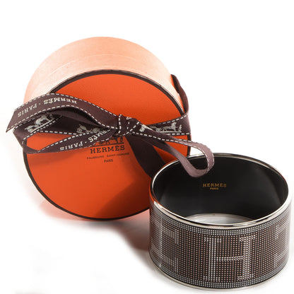 Hermes Enamel Printed Recherche H Extra Wide Bracelet 70 3 of 5